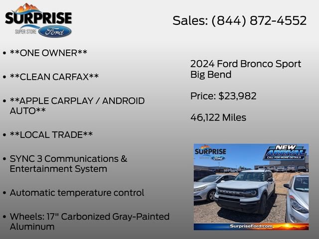 Used 2024 Ford Bronco Sport Big Bend AWD/4WD image 7