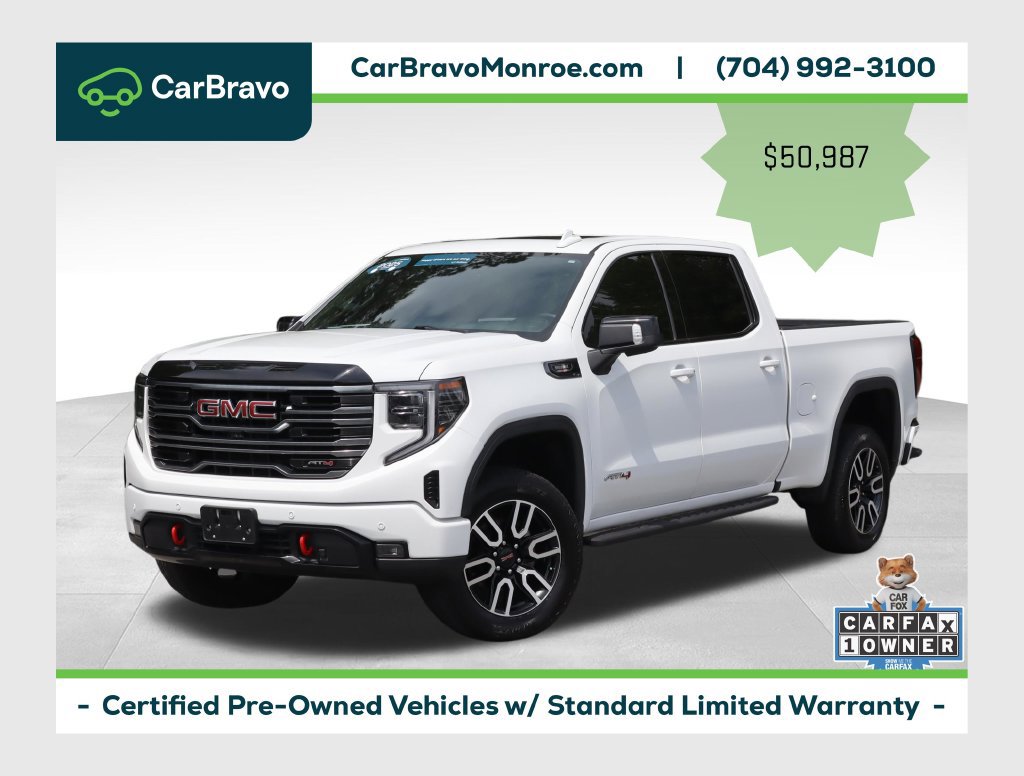 Certified 2025 GMC Sierra 1500 AT4 w/ AT4 Premium Package AWD/4WD 360° Tour
