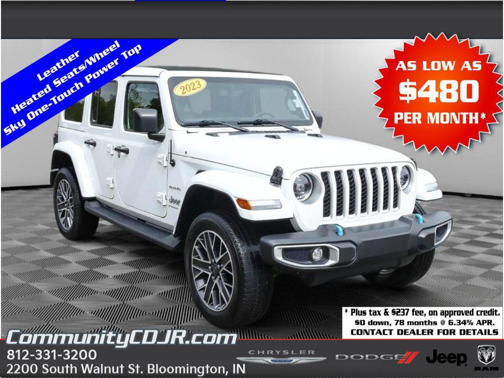 Used 2023 Jeep Wrangler Unlimited Sahara w/ Cold Weather Group AWD/4WD image 1