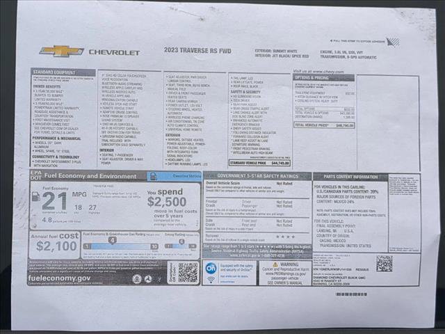 Used 2023 Chevrolet Traverse RS FWD image 28