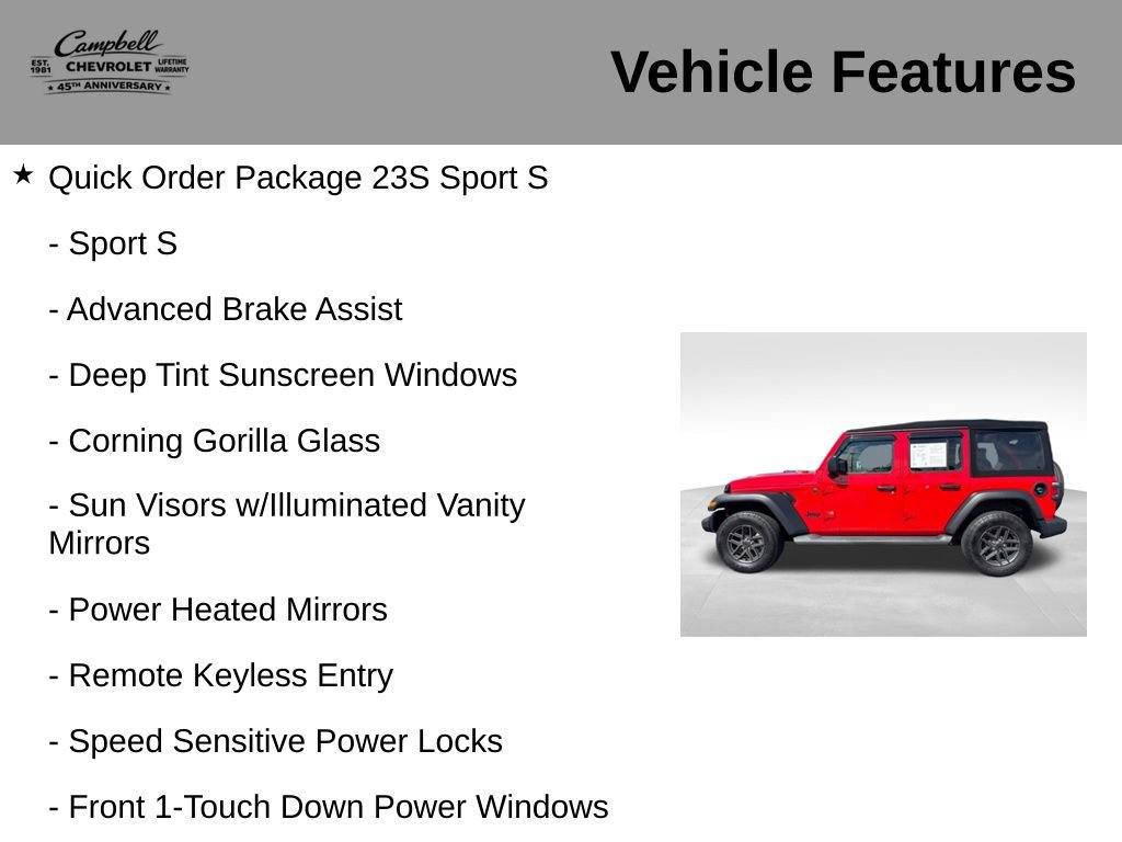 Used 2024 Jeep Wrangler Unlimited Sport AWD/4WD image 5