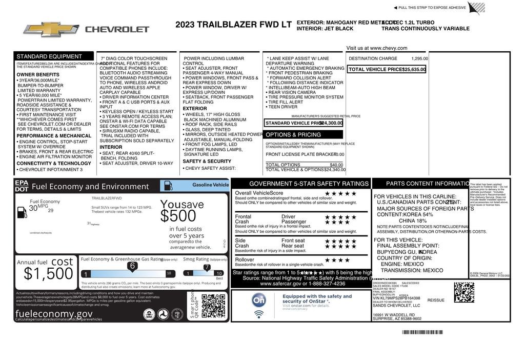 Used 2023 Chevrolet TrailBlazer LT FWD image 10