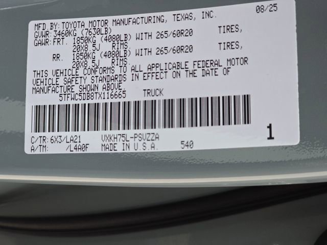 New 2026 Toyota Tundra Platinum image 35