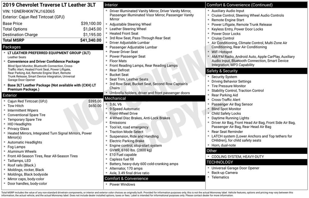 Used 2019 Chevrolet Traverse LT FWD image 6