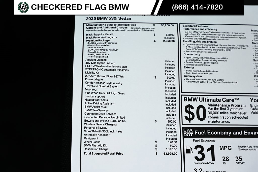 Certified 2025 BMW 530i w/ Premium Package image 40