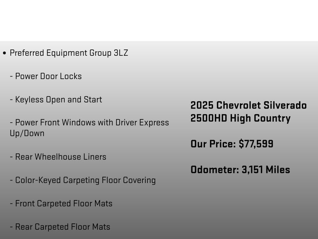 Used 2025 Chevrolet Silverado 2500 High Country w/ Midnight Edition image 12