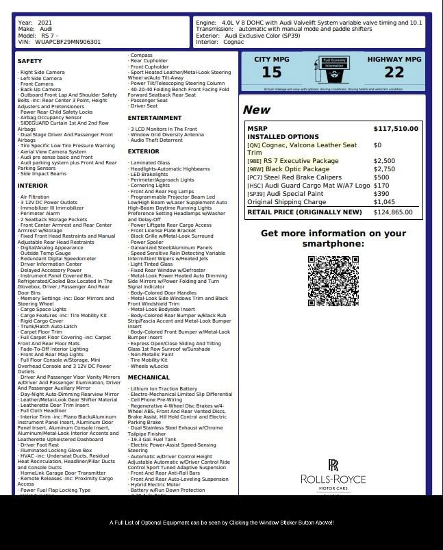 Used 2021 Audi RS 7 4.0T w/ Black Optic Package video 2