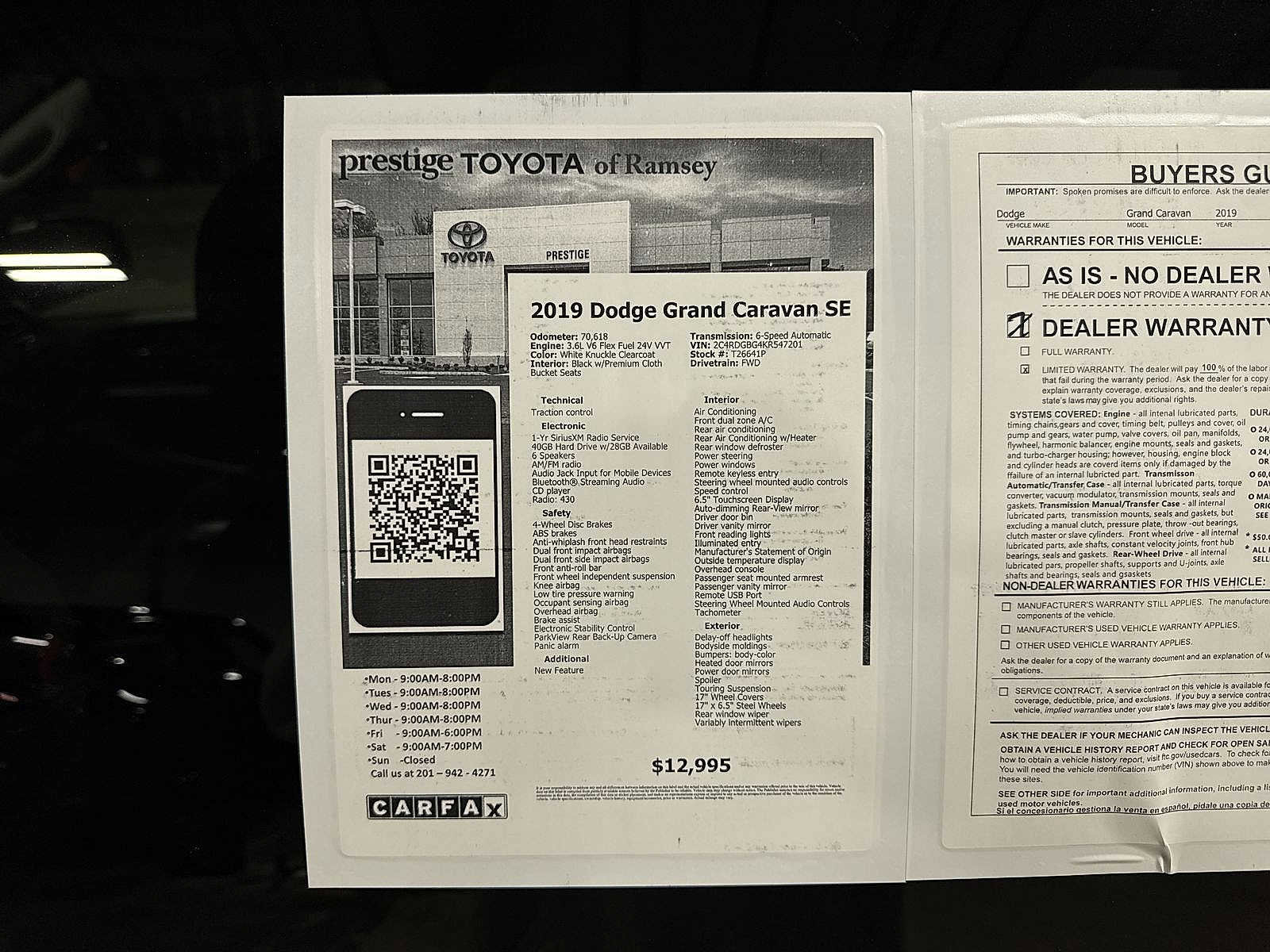 Used 2019 Dodge Grand Caravan SE w/ UConnect Hands-Free Group image 13