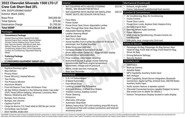 Used 2022 Chevrolet Silverado 1500 LT AWD/4WD image 76