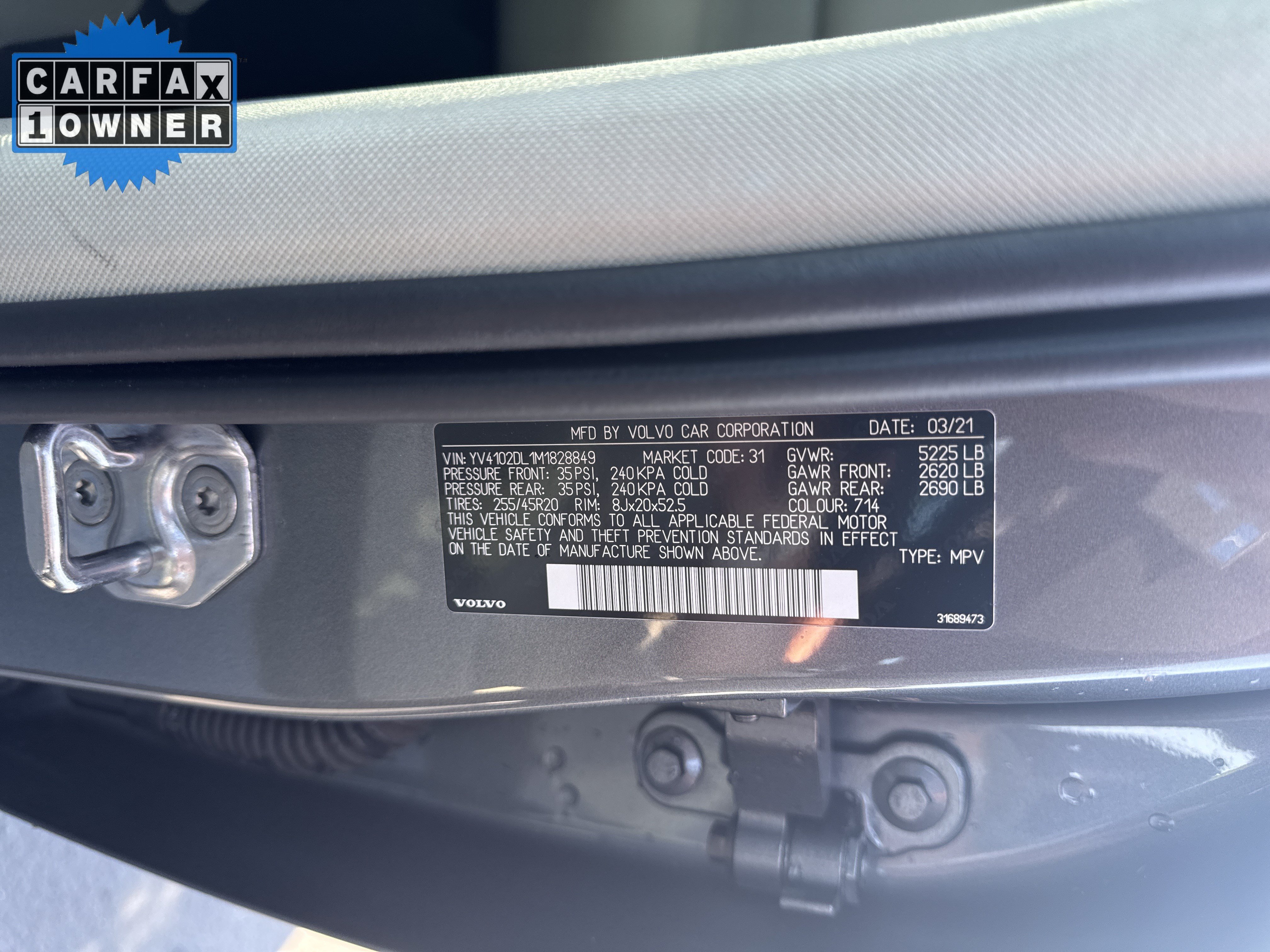 Used 2021 Volvo XC60 T5 Inscription w/ Protection Package Premier FWD image 37