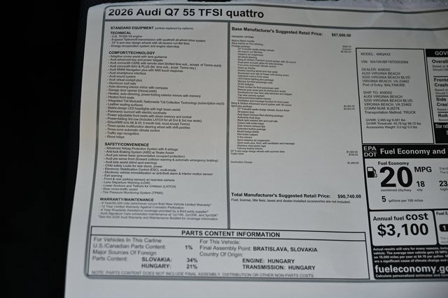 New 2026 Audi Q7 3.0T Prestige image 40