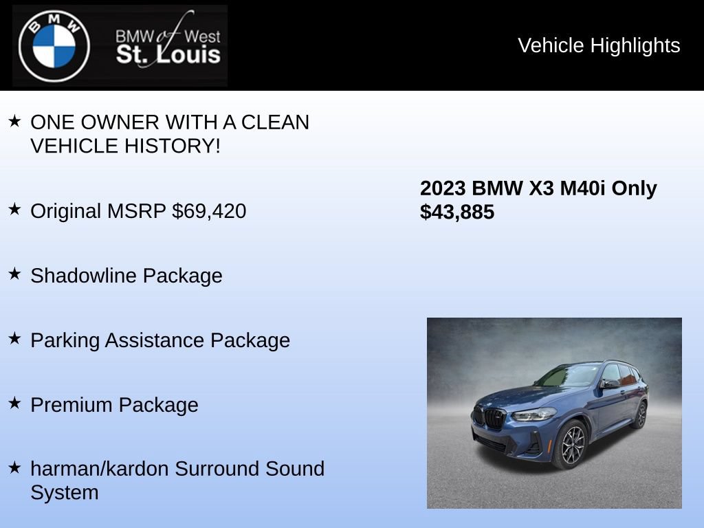 Used 2023 BMW X3 M40i w/ Premium Package AWD/4WD image 8