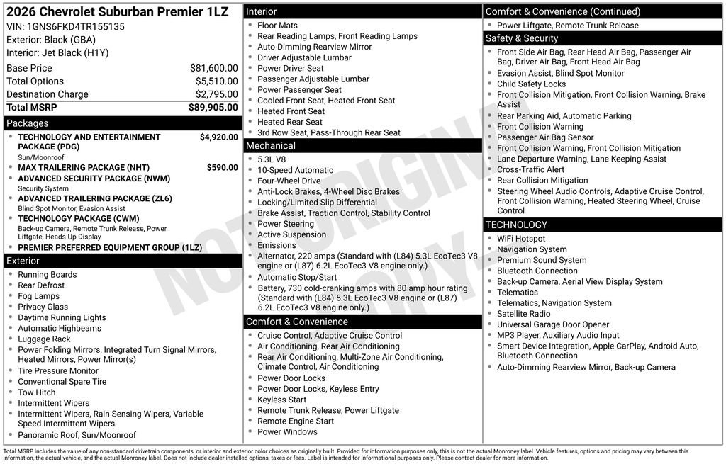 Used 2026 Chevrolet Suburban Premier AWD/4WD image 31