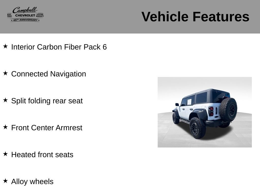 Used 2024 Ford Bronco Raptor w/ Interior Carbon Fiber Pack 6 AWD/4WD image 10