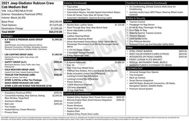 Used 2021 Jeep Gladiator Rubicon image 49