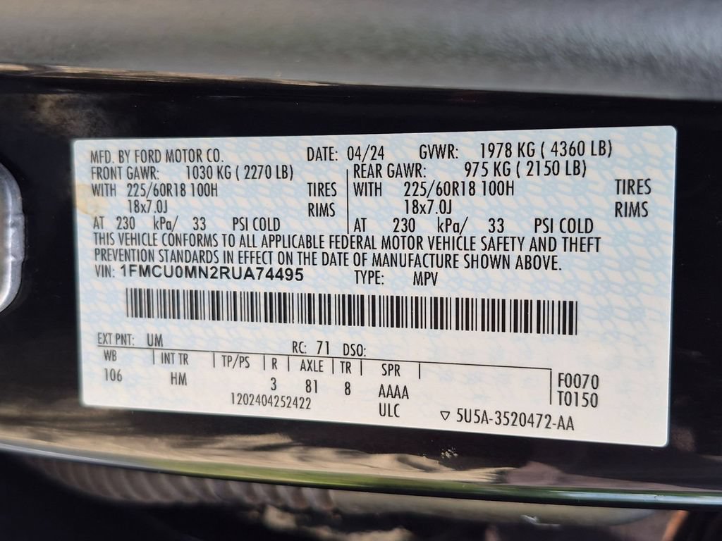 Used 2024 Ford Escape ST-Line FWD image 30