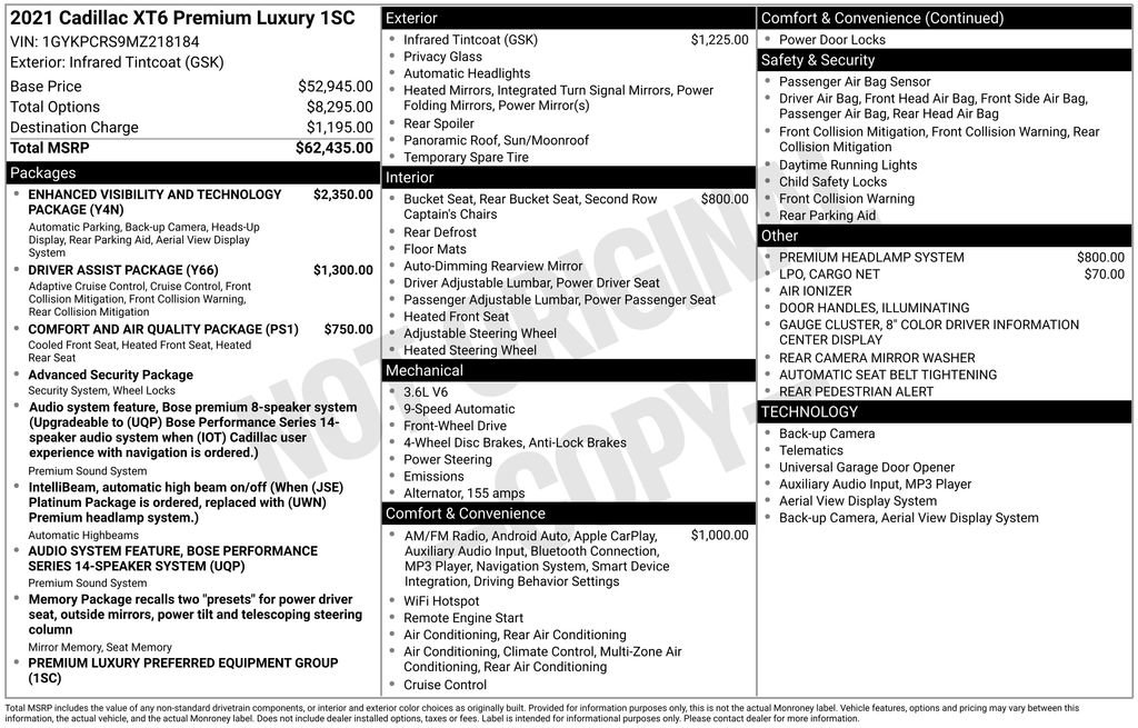 Used 2021 Cadillac XT6 Premium Luxury image 37