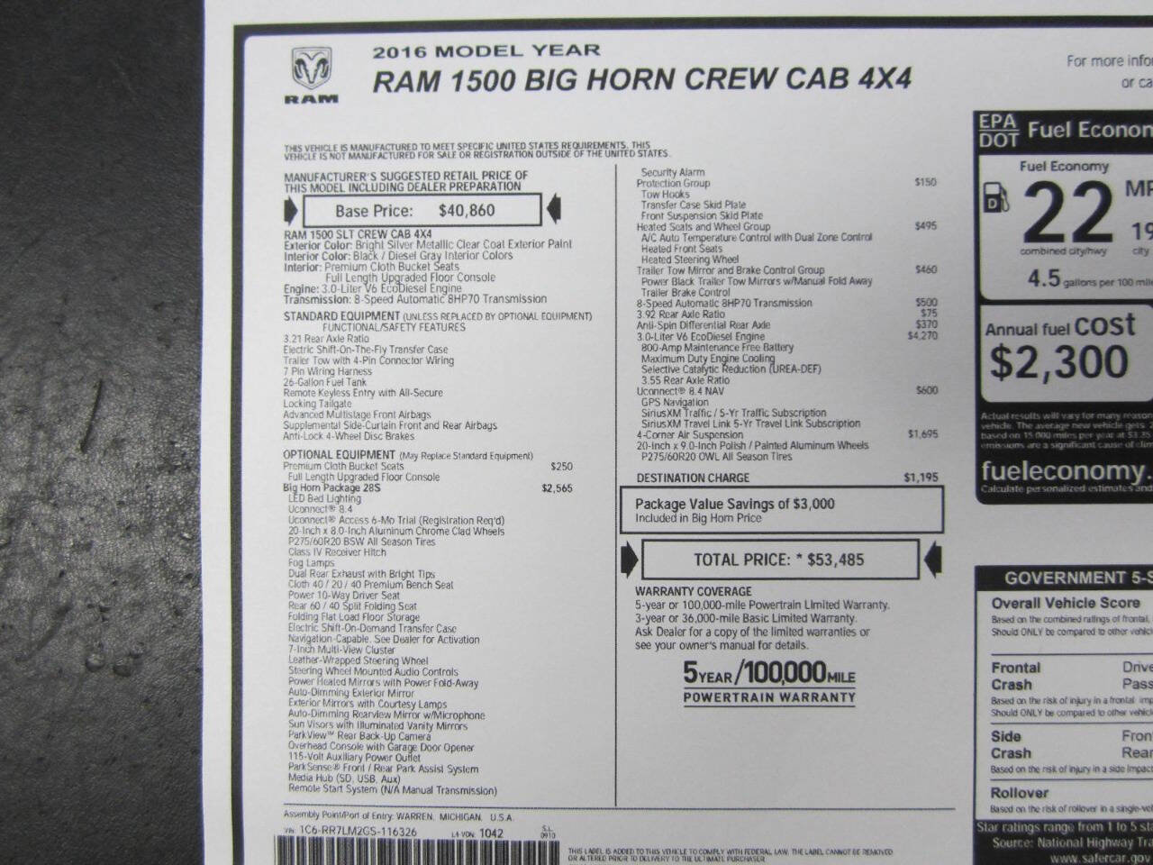 Used 2016 RAM 1500 Big Horn image 27