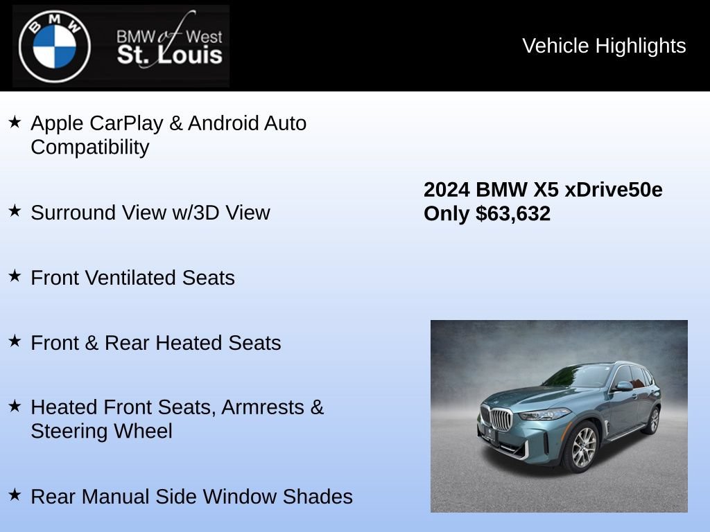 Used 2024 BMW X5 xDrive50e w/ Executive Package AWD/4WD image 25