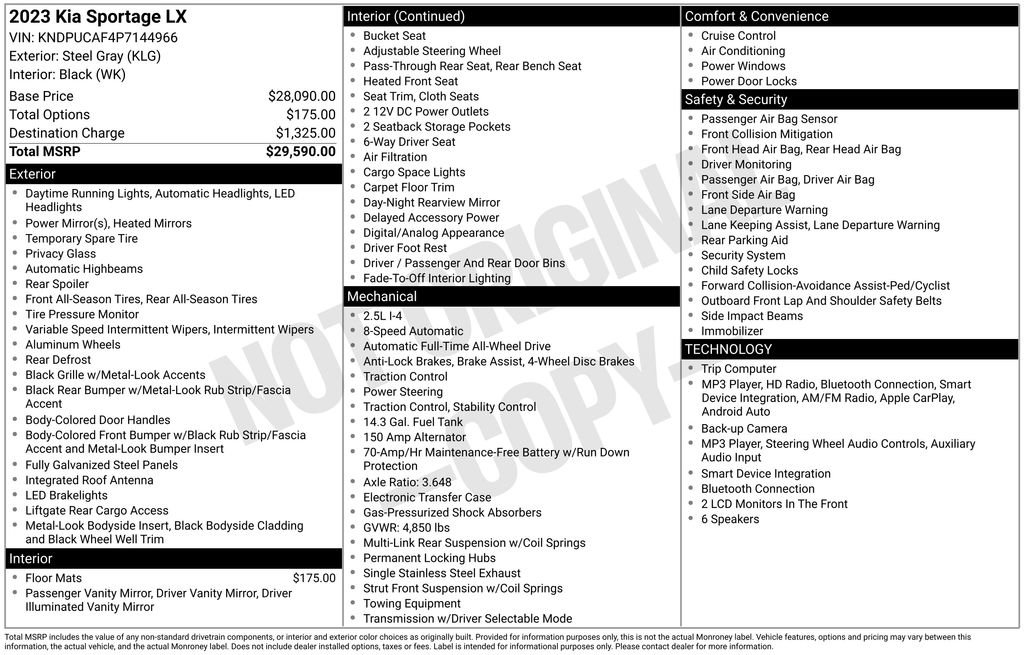Certified 2023 Kia Sportage LX AWD/4WD image 33