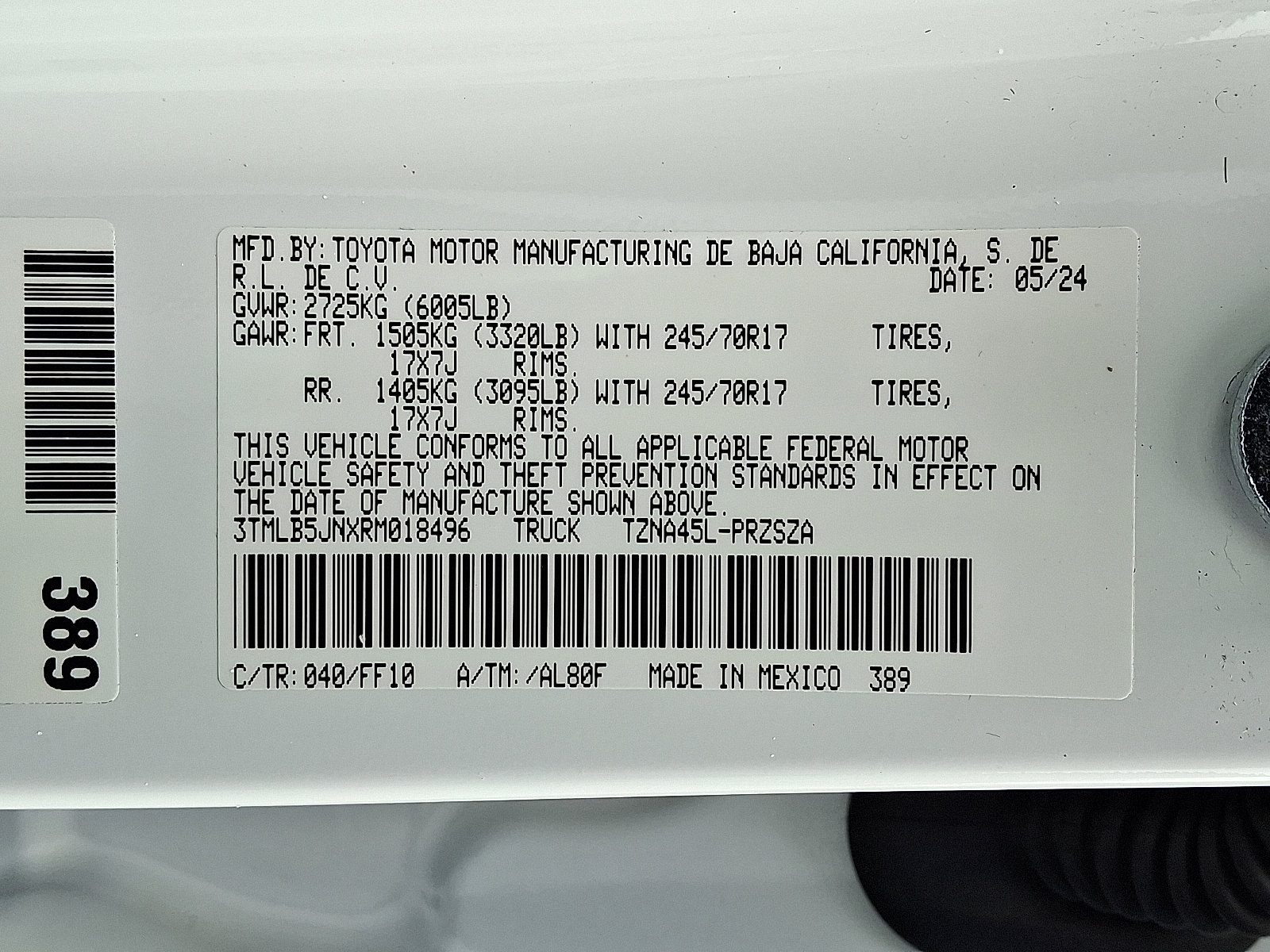 Certified 2024 Toyota Tacoma SR5 image 25