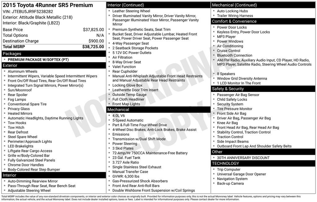 Used 2015 Toyota 4Runner SR5 Premium image 42