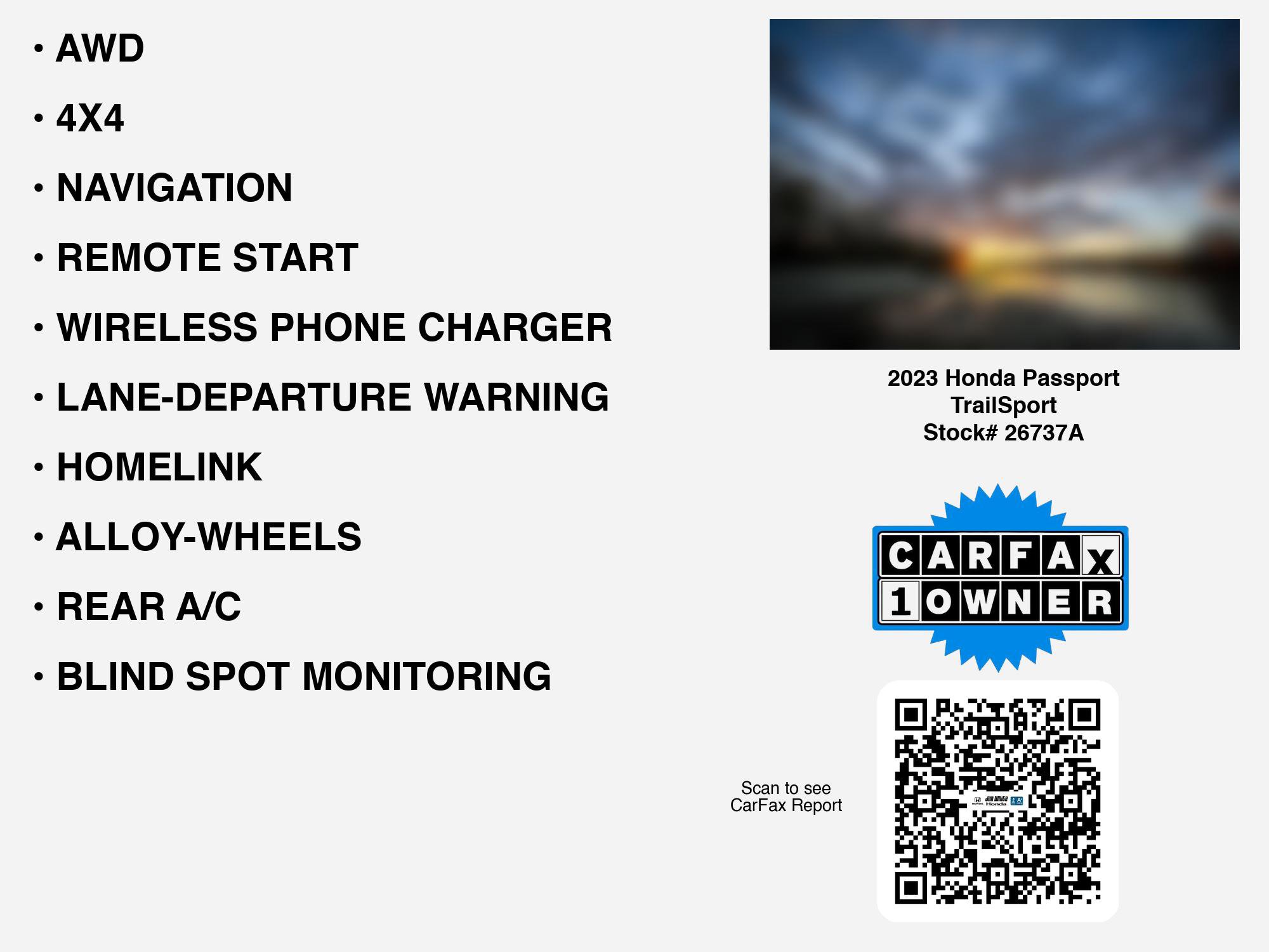 Certified 2023 Honda Passport TrailSport image 7