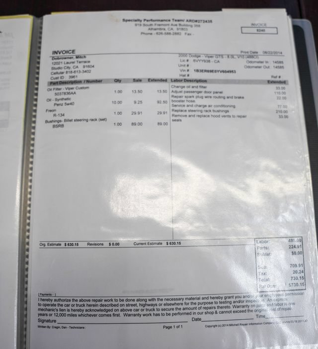 Used 2000 Dodge Viper GTS RWD image 58