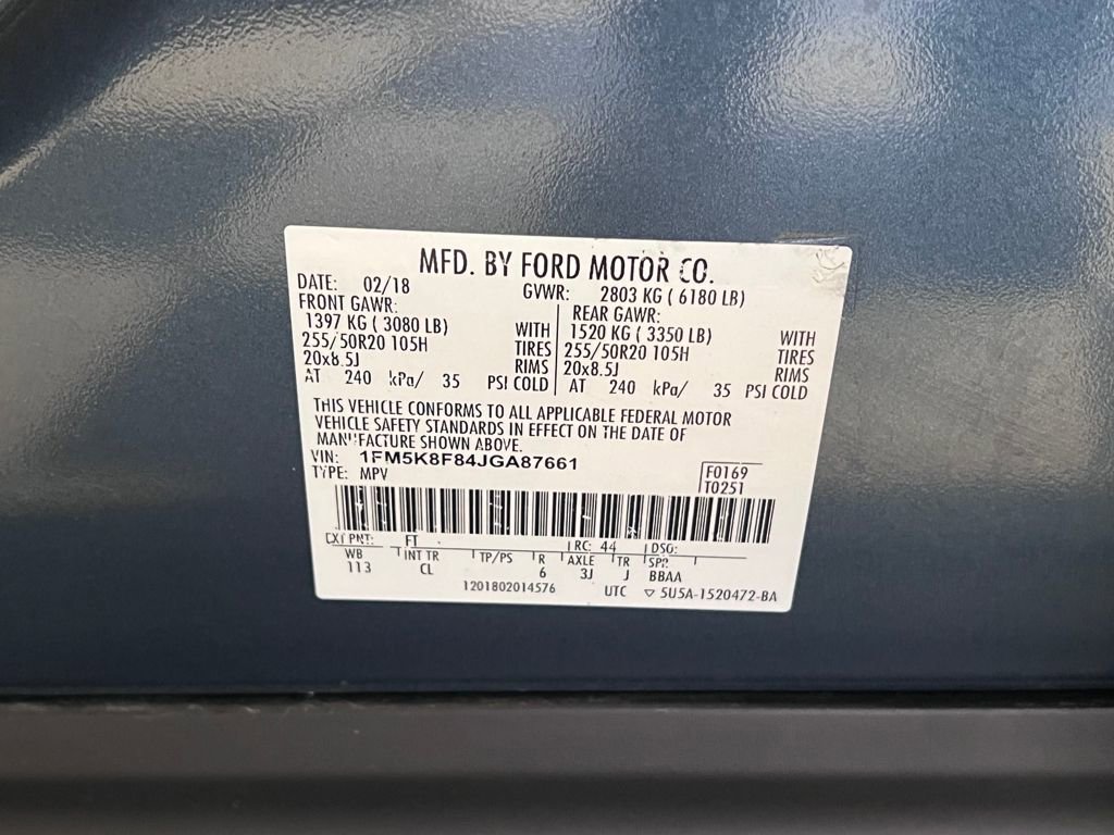 Used 2018 Ford Explorer Limited w/ Equipment Group 301A image 49