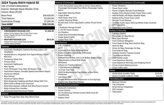 Used 2024 Toyota RAV4 SE w/ Convenience Package AWD/4WD image 29