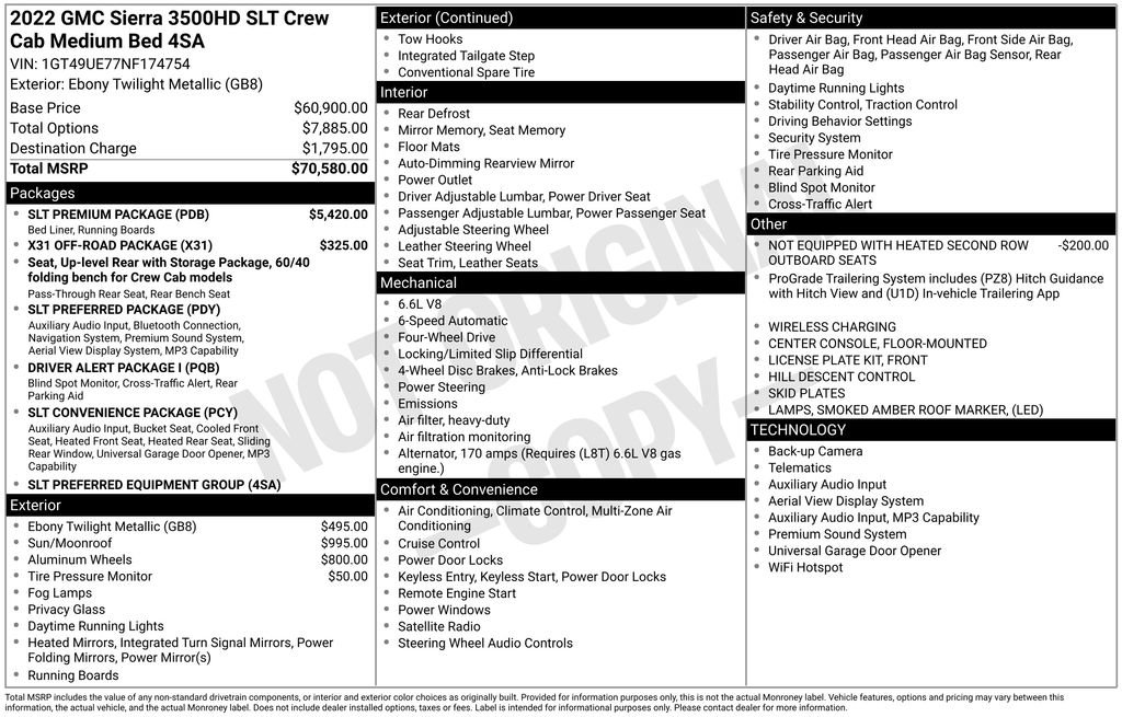Used 2022 GMC Sierra 3500 SLT w/ SLT Premium Package image 46