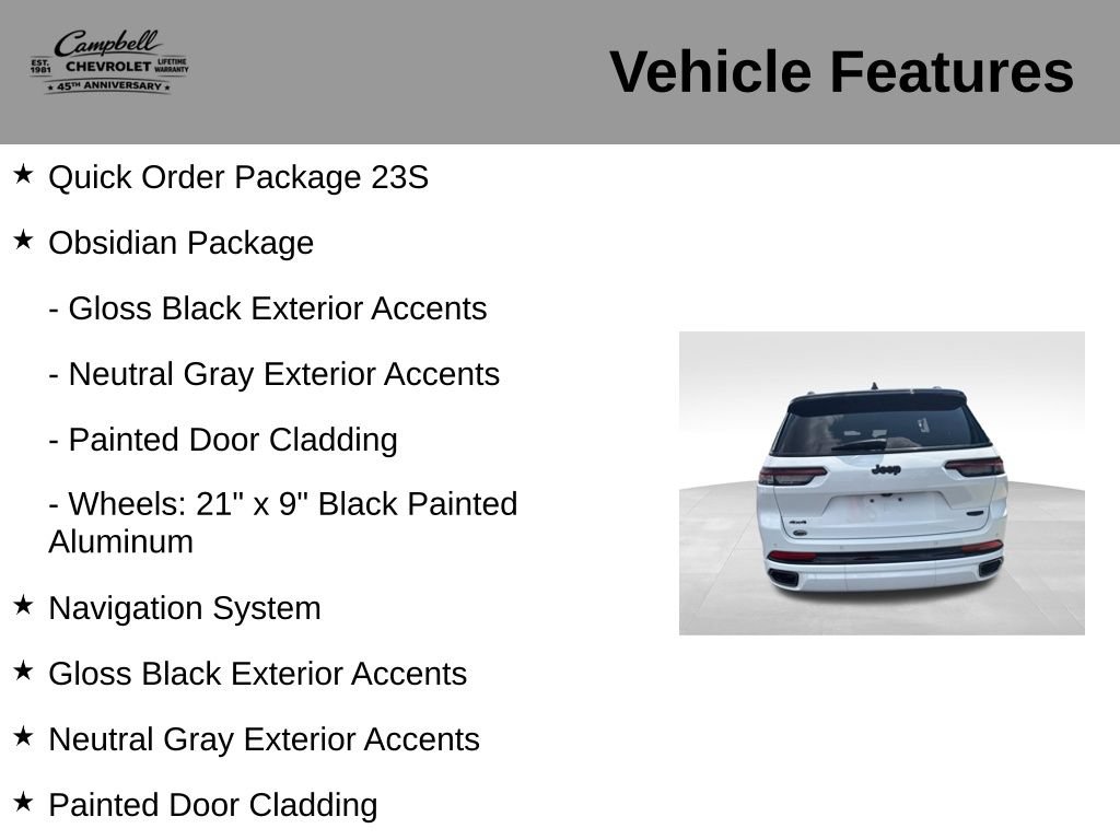 Used 2025 Jeep Grand Cherokee L Summit w/ Obsidian Package AWD/4WD image 5