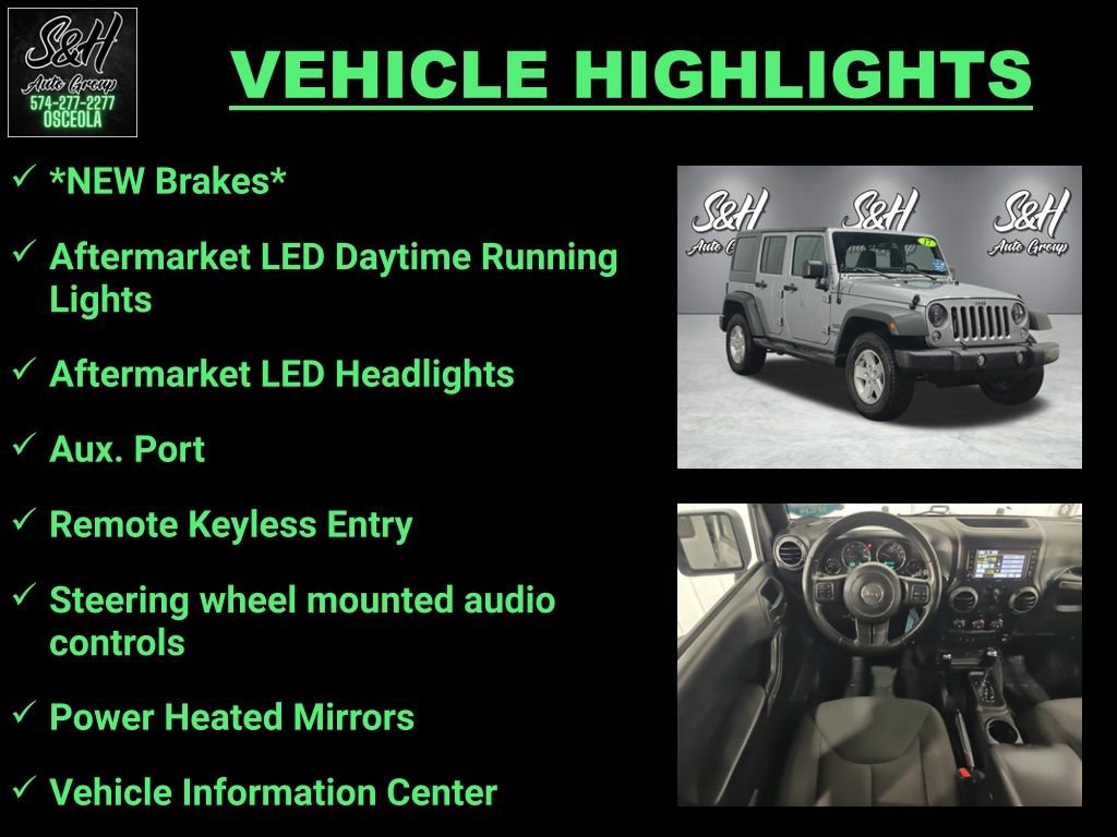 Used 2017 Jeep Wrangler Unlimited Sport w/ Quick Order Package 24S AWD/4WD image 3