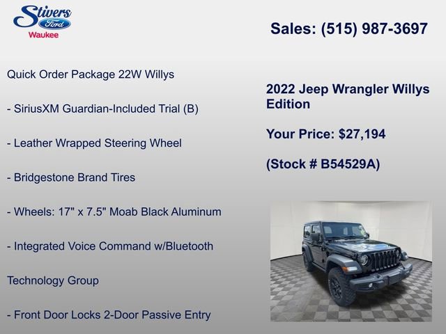 Used 2022 Jeep Wrangler Sport AWD/4WD image 24