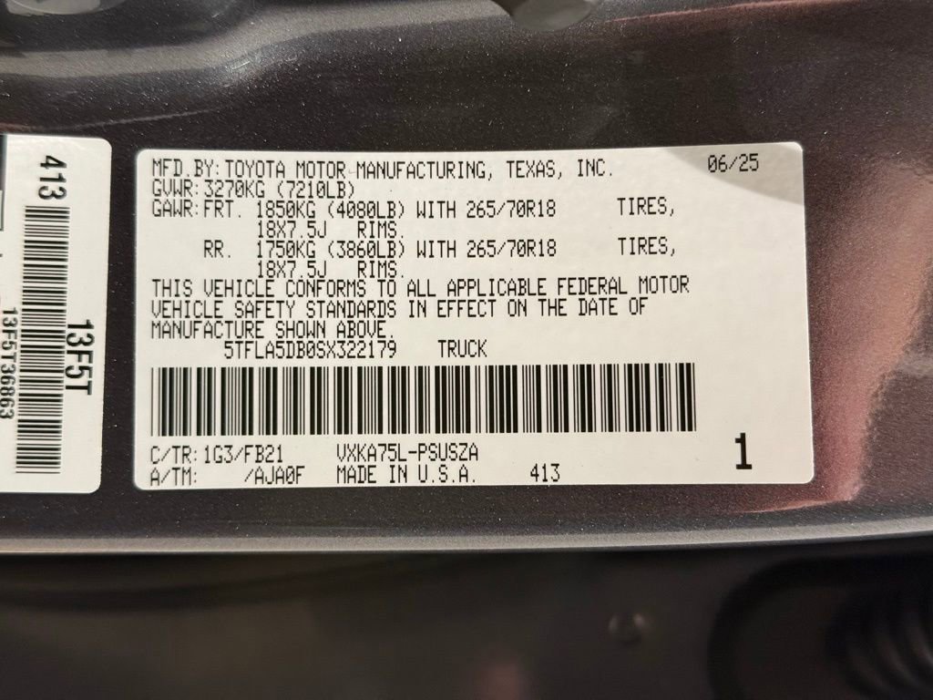 Certified 2025 Toyota Tundra SR5 image 27