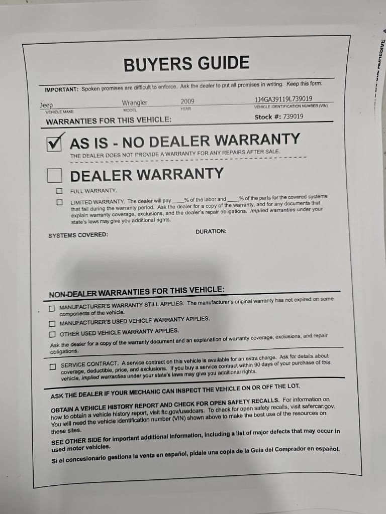 Used 2009 Jeep Wrangler X image 31