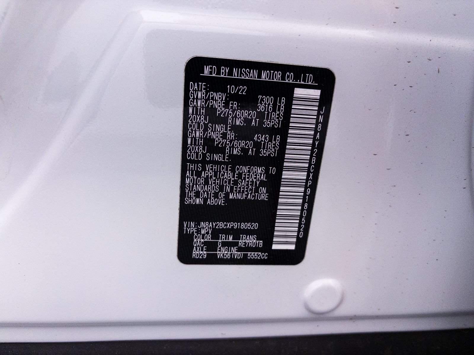 Used 2023 Nissan Armada SL w/ Cargo Package RWD image 46