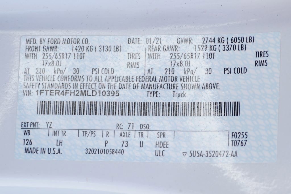 Used 2021 Ford Ranger XLT w/ Equipment Group 302A High image 46