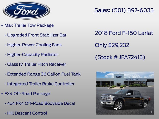 Certified 2018 Ford F150 Lariat w/ Equipment Group 502A Luxury AWD/4WD image 20