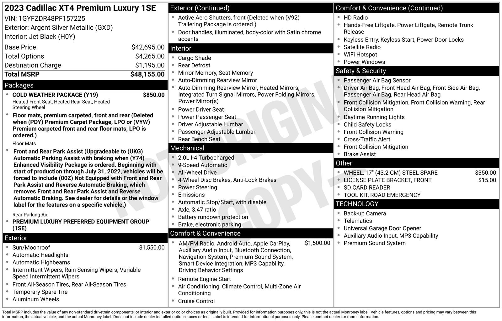 Used 2023 Cadillac XT4 Premium Luxury w/ Cold Weather Package image 28