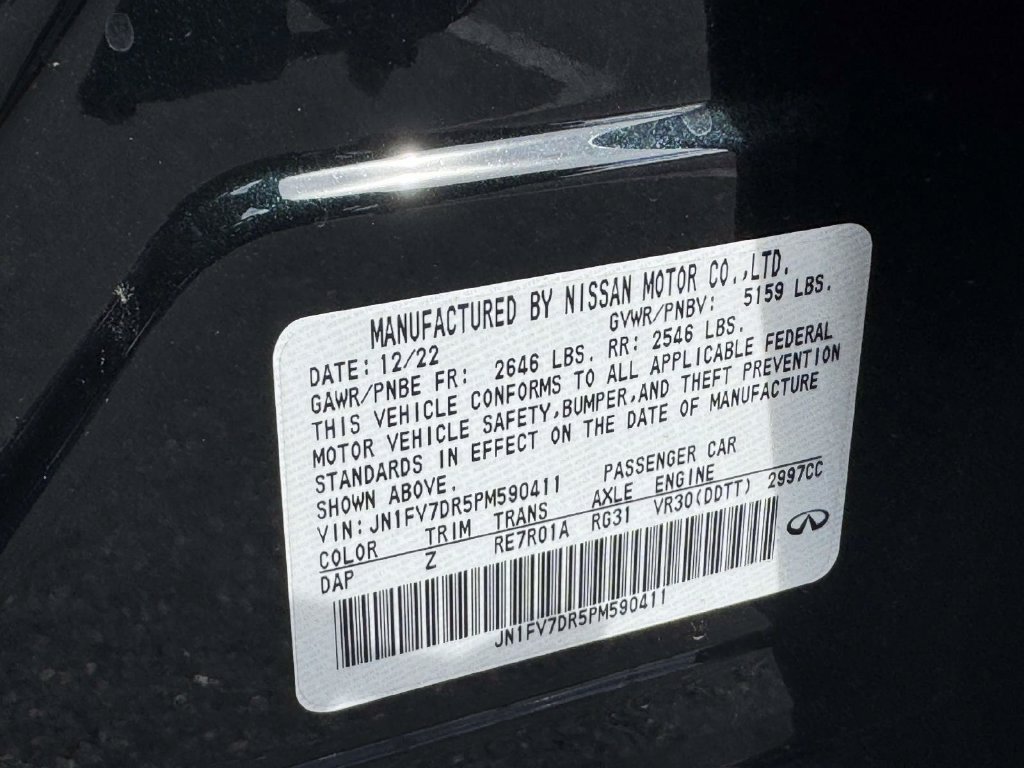 Used 2023 INFINITI Q50 Red Sport 400 w/ Black Opal Edition AWD/4WD image 34