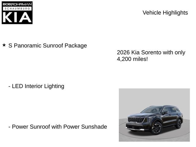 New 2026 Kia Sorento S w/ S Panoramic Sunroof Package FWD image 7
