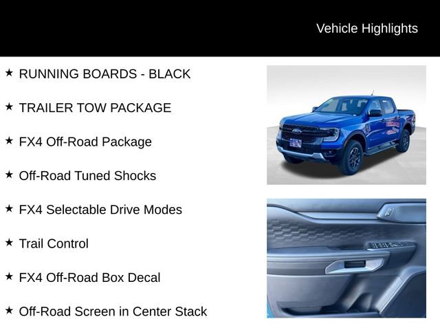 New 2025 Ford Ranger XLT w/ Equipment Group 301A High image 7