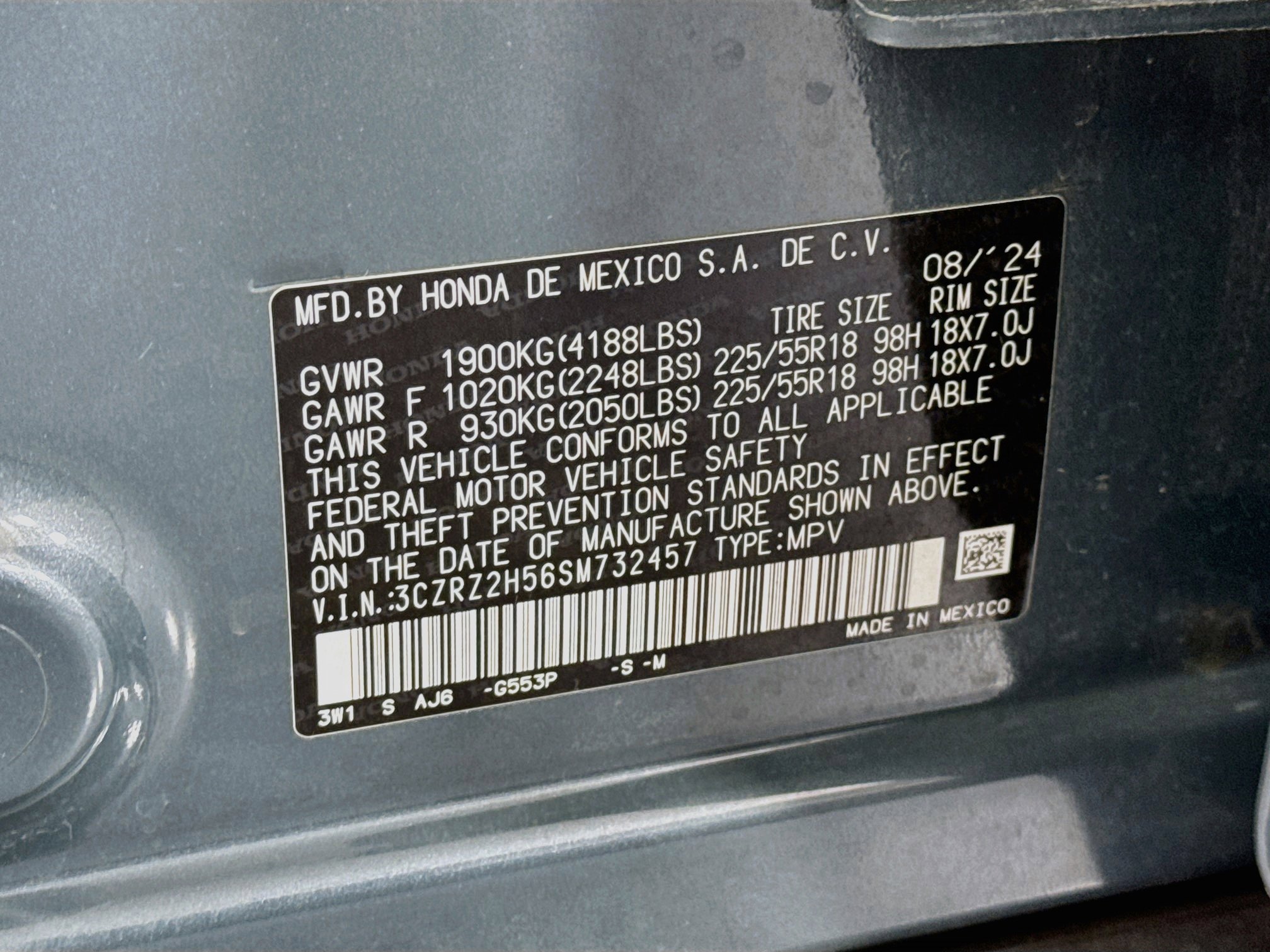 Certified 2025 Honda HR-V Sport image 29
