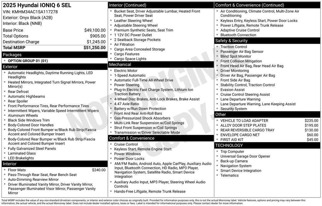New 2025 Hyundai Ioniq 6 SEL image 3