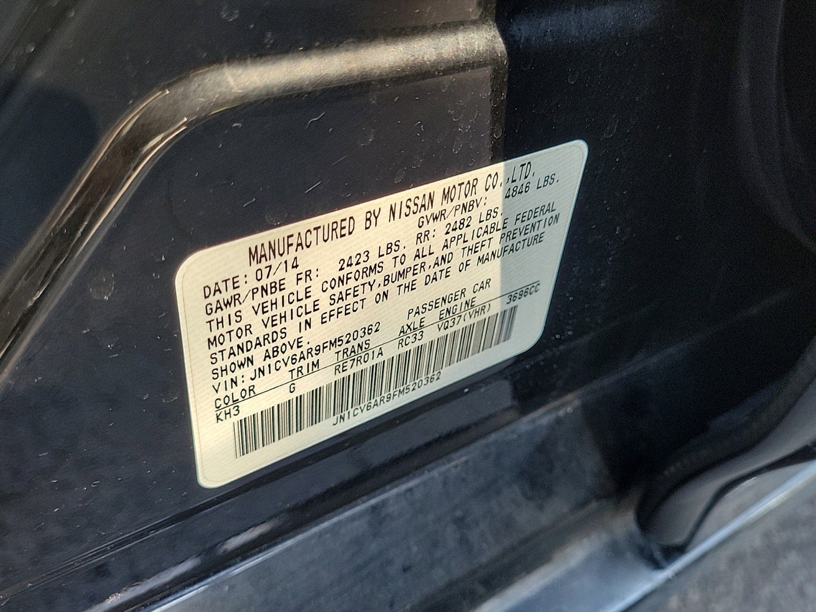 Used 2015 INFINITI Q40 AWD image 14