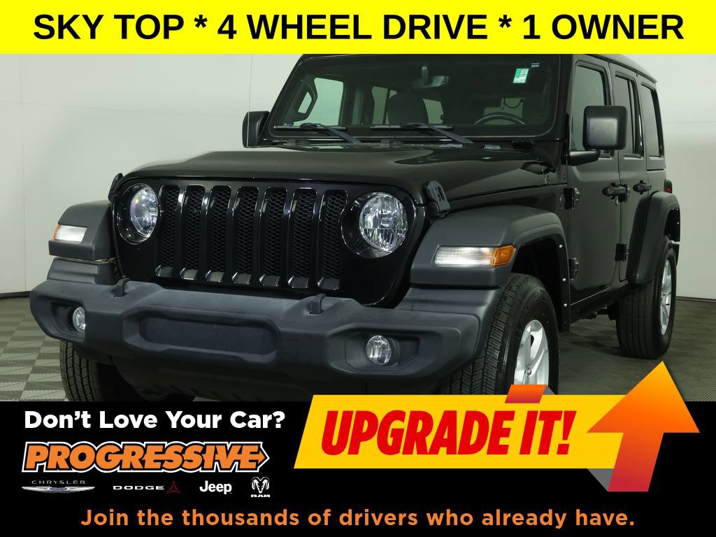Used 2022 Jeep Wrangler Unlimited Sport w/ Sun And Sound Package AWD/4WD video 1