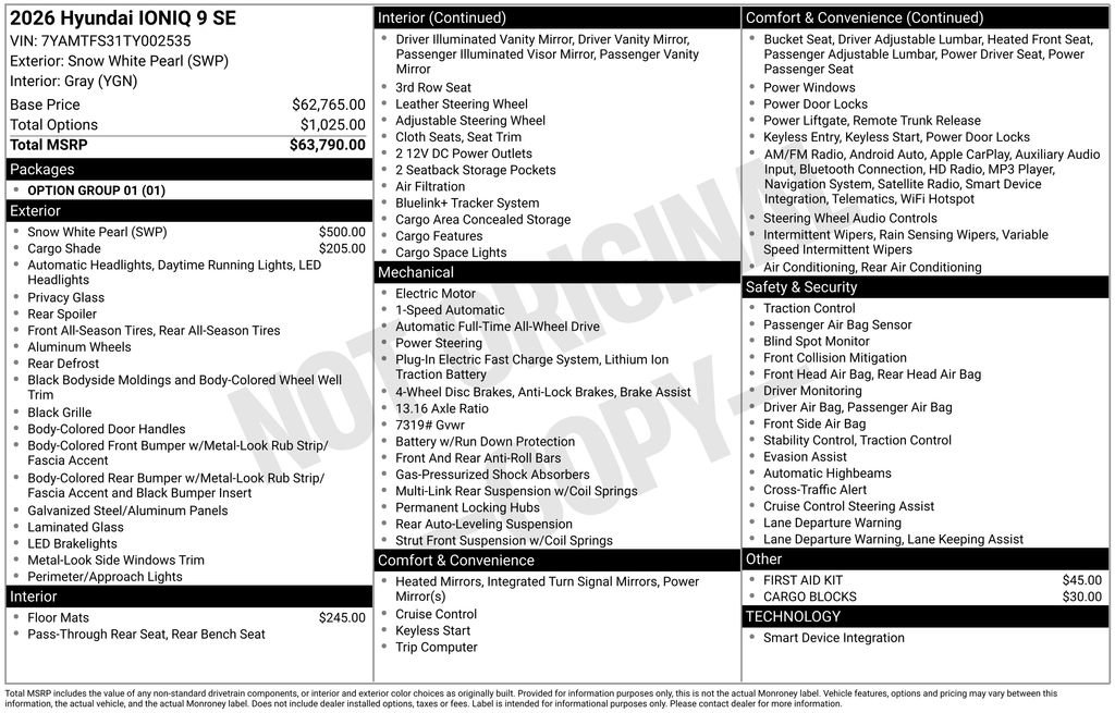 New 2026 Hyundai Ioniq 9 SE image 41