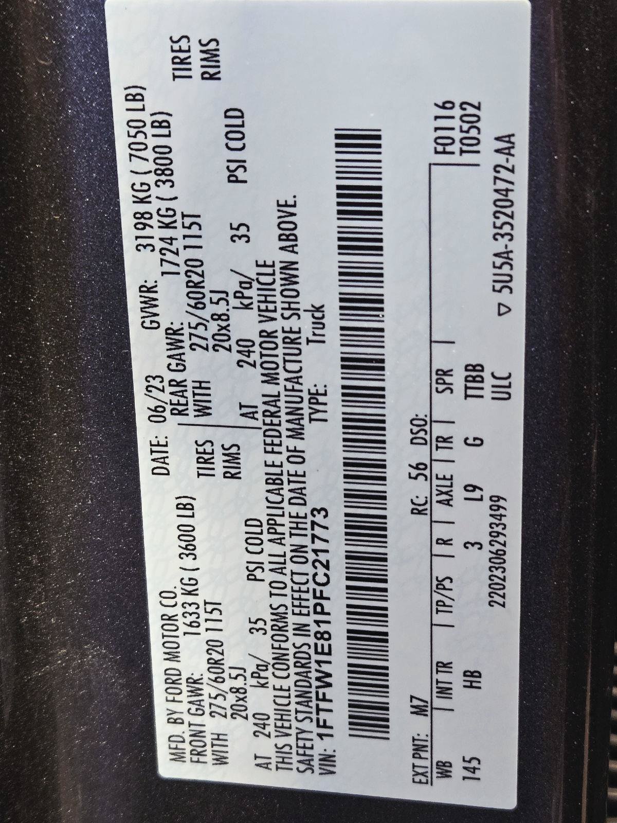 Used 2023 Ford F150 Lariat w/ Equipment Group 502A High AWD/4WD image 66
