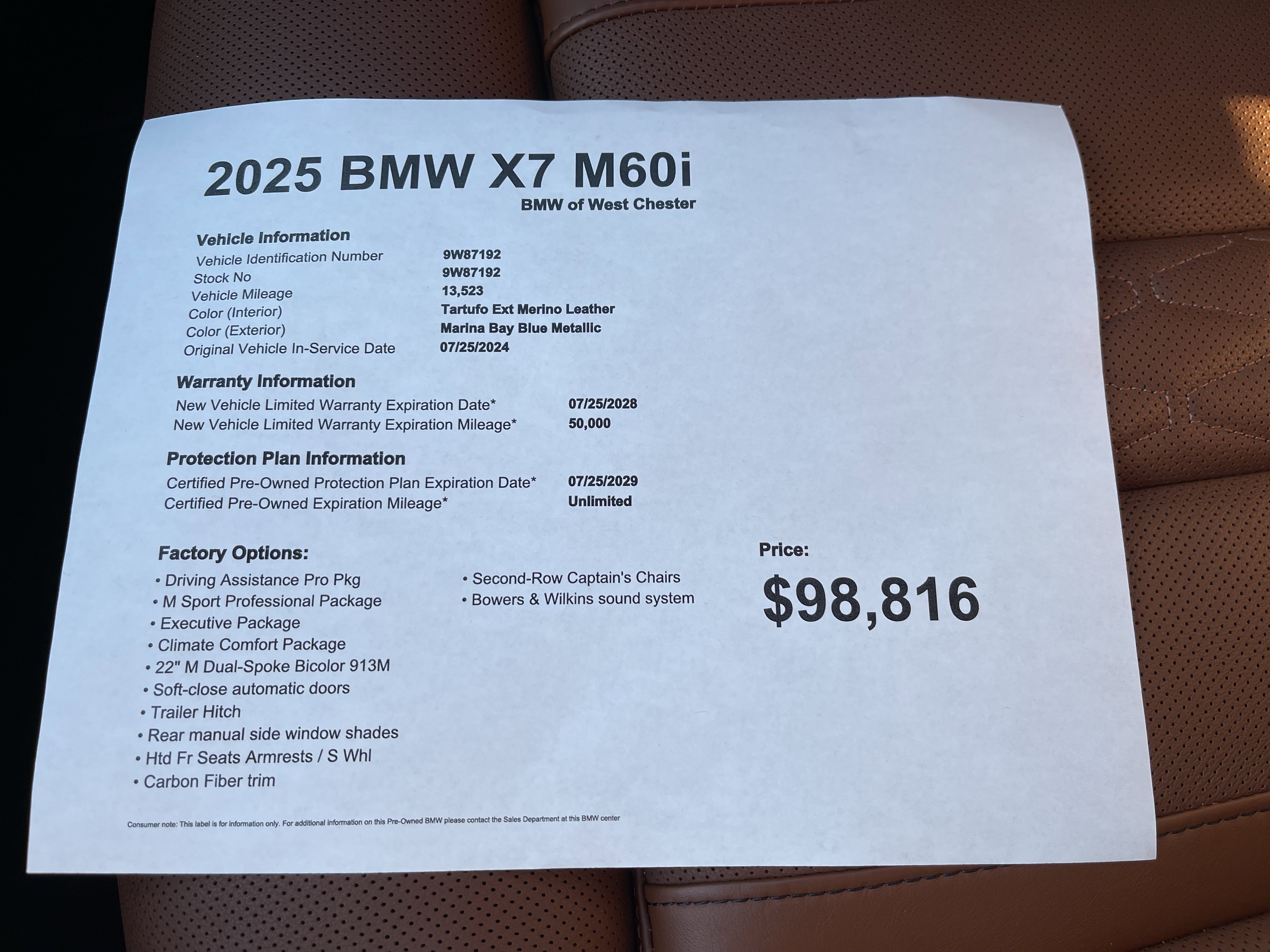 Certified 2025 BMW X7 M60i image 18